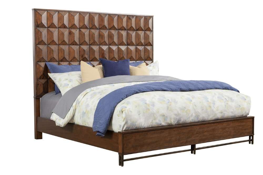 Origins by Alpine - Trig Standard King Panel Bed in Mahogany - 5300-07EK veiw 2
