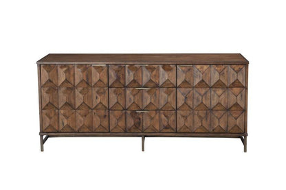 Origins by Alpine - Trig TV Console for TVs up to 70in in Mahogany - 5300-10 veiw 1