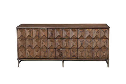 Origins by Alpine - Trig TV Console for TVs up to 70in in Mahogany - 5300-10 veiw 1