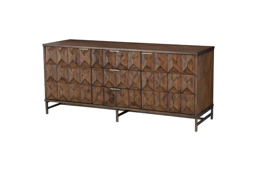 Origins by Alpine - Trig TV Console for TVs up to 70in in Mahogany - 5300-10 veiw 2