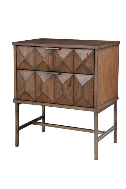 Origins by Alpine - Trig Two Drawer Nightstand in Brown - 5300-02 veiw 2