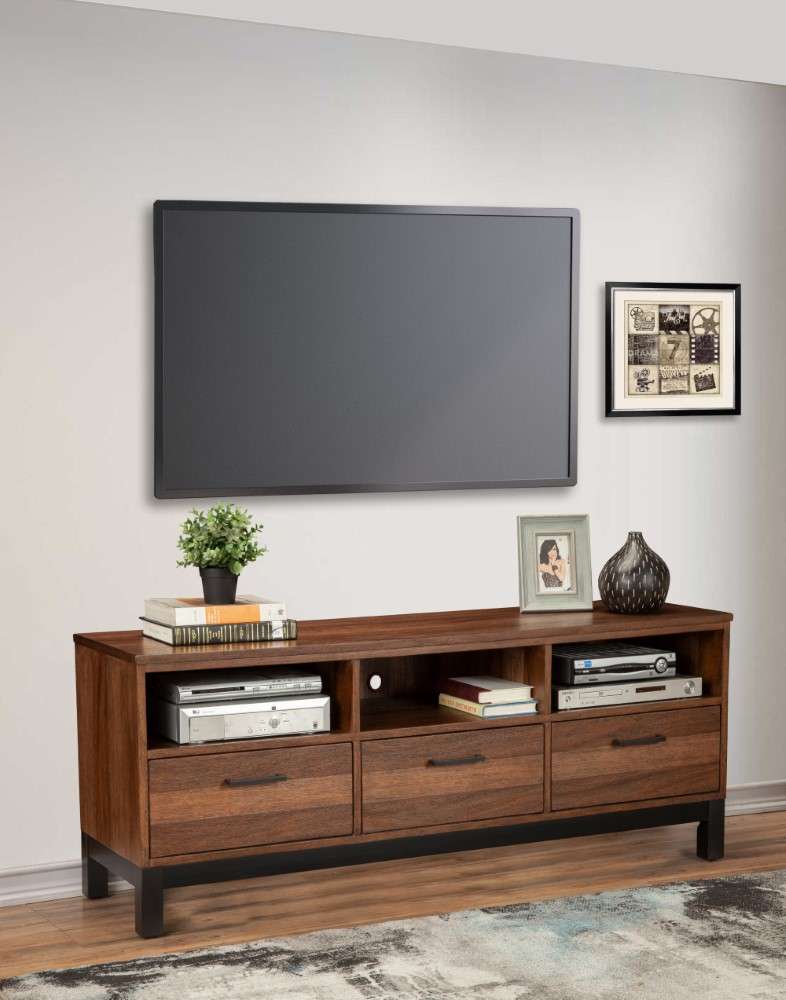 Origins by Alpine - Weston TV Console in Rustic Pine - 3500-10 veiw 4