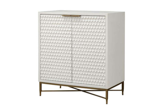 Origins by Alpine - White Pearl Bar Cabinet in White - 6400-17 veiw 1