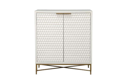 Origins by Alpine - White Pearl Bar Cabinet in White - 6400-17 veiw 3