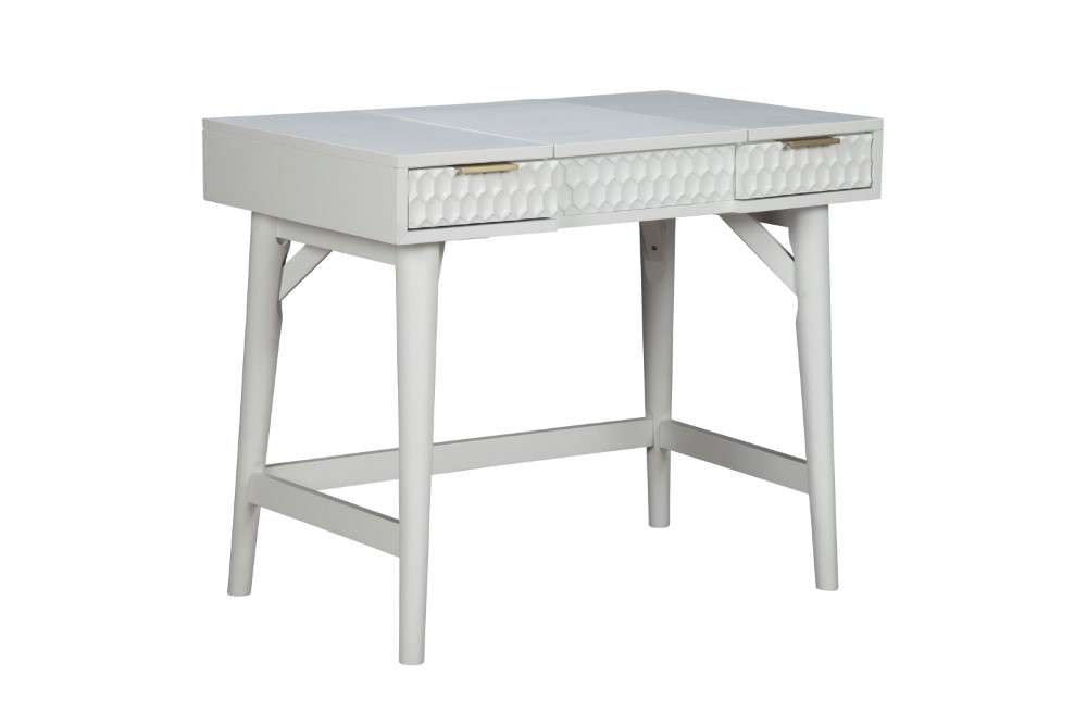 Origins by Alpine - White Pearl Bedroom Vanity in White - 6400-19 veiw 2