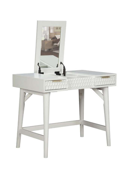 Origins by Alpine - White Pearl Bedroom Vanity in White - 6400-19 veiw 3