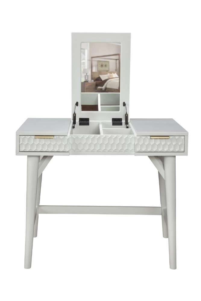 Origins by Alpine - White Pearl Bedroom Vanity in White - 6400-19 veiw 4