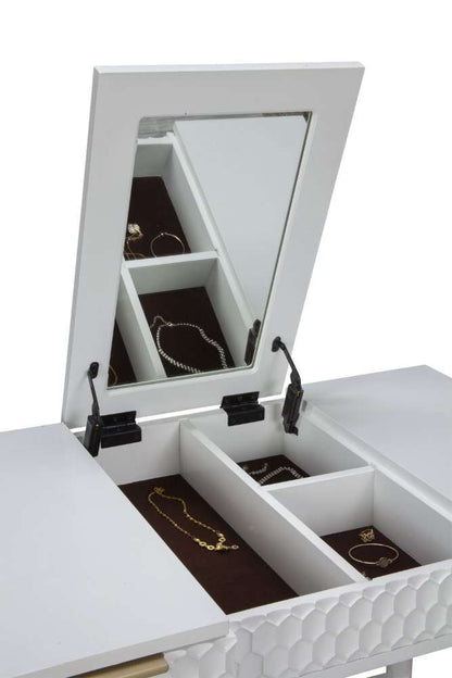 Origins by Alpine - White Pearl Bedroom Vanity in White - 6400-19 veiw 6