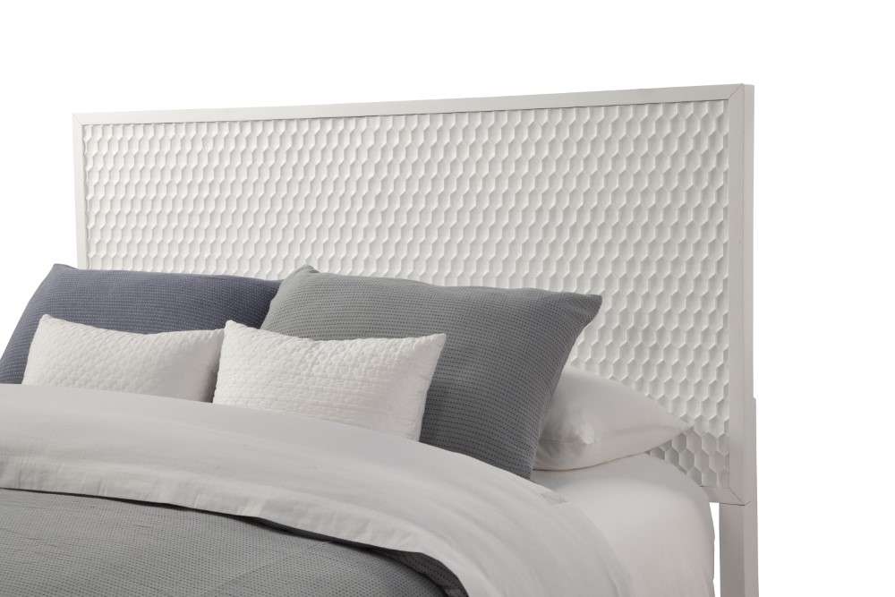Origins by Alpine - White Pearl California King Panel Bed in White - 6400-07CK veiw 5