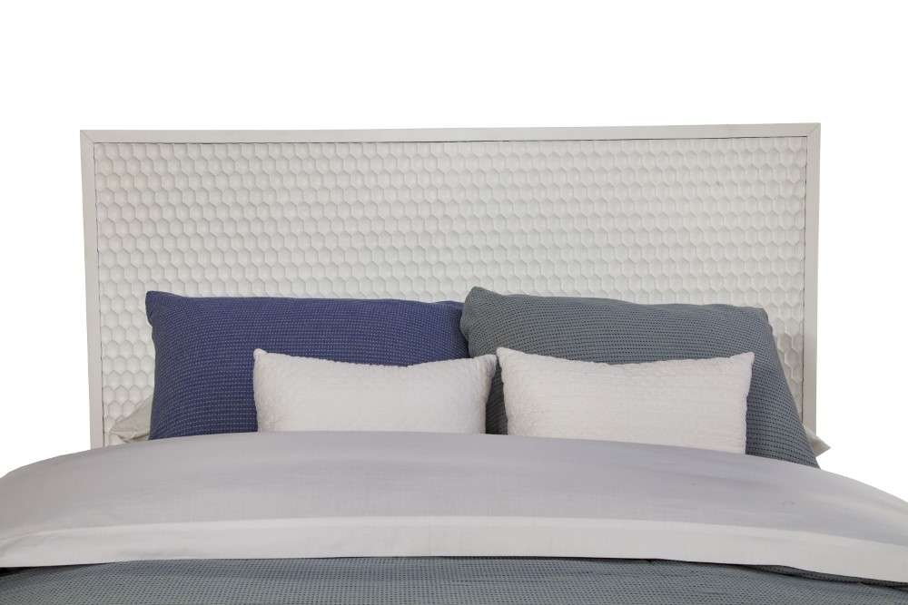 Origins by Alpine - White Pearl Full Panel Bed in White - 6400-08F veiw 4