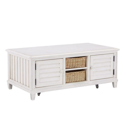 Palmetto Home - Cane Bay Cocktail Table with Rattan Baskets/Casters - 472-801 view 1