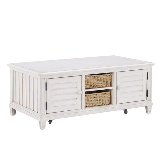 Palmetto Home - Cane Bay Cocktail Table with Rattan Baskets/Casters - 472-801 view 1
