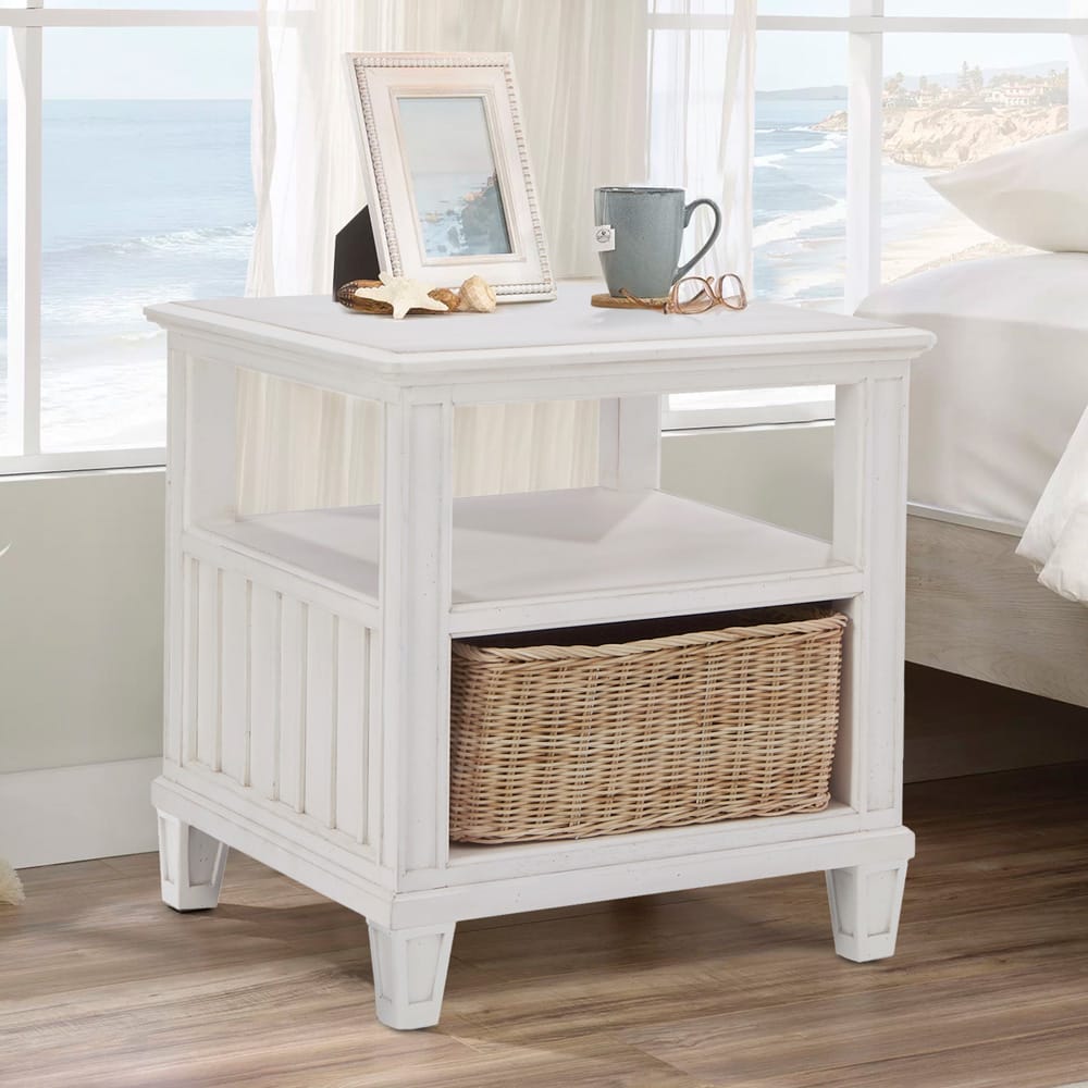 Palmetto Home - Cane Bay End Table with Rattan Basket - 472-802 view 3