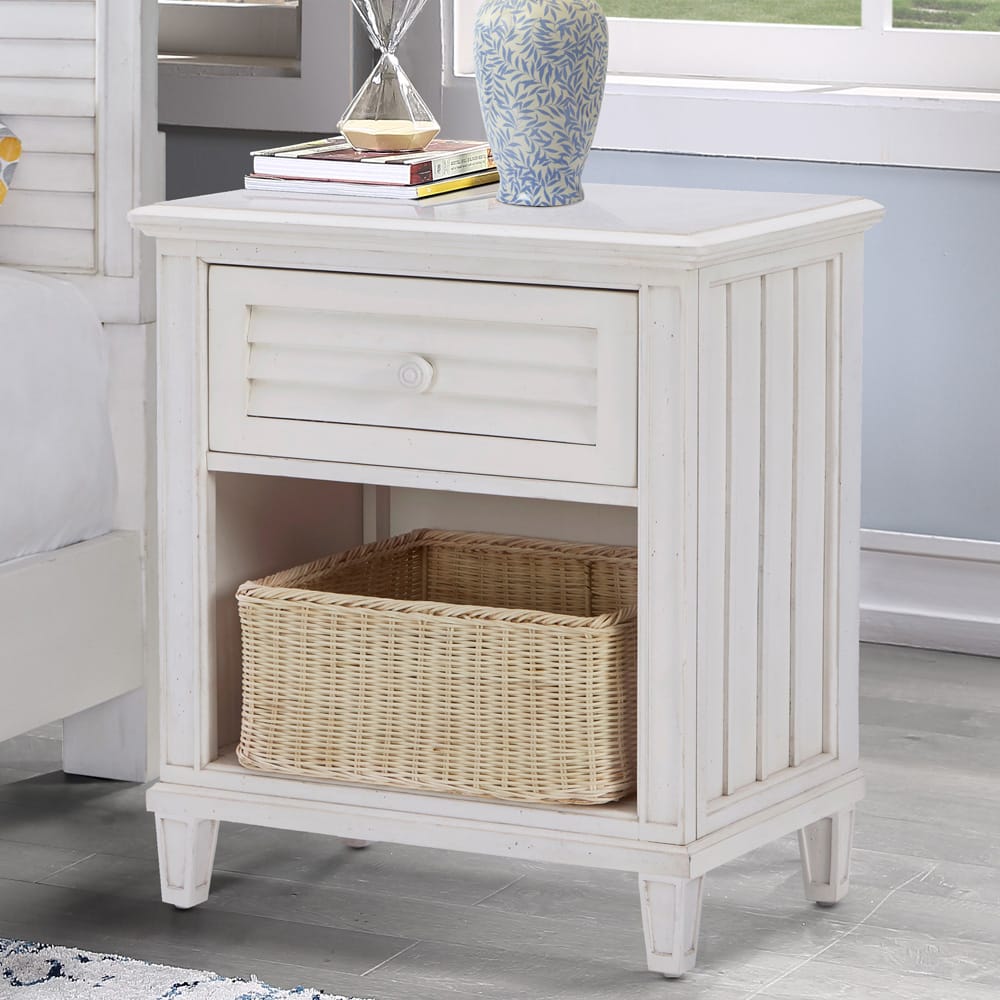 Palmetto Home - Cane Bay One Drawer Nightstand with Basket - 472-355 view 3