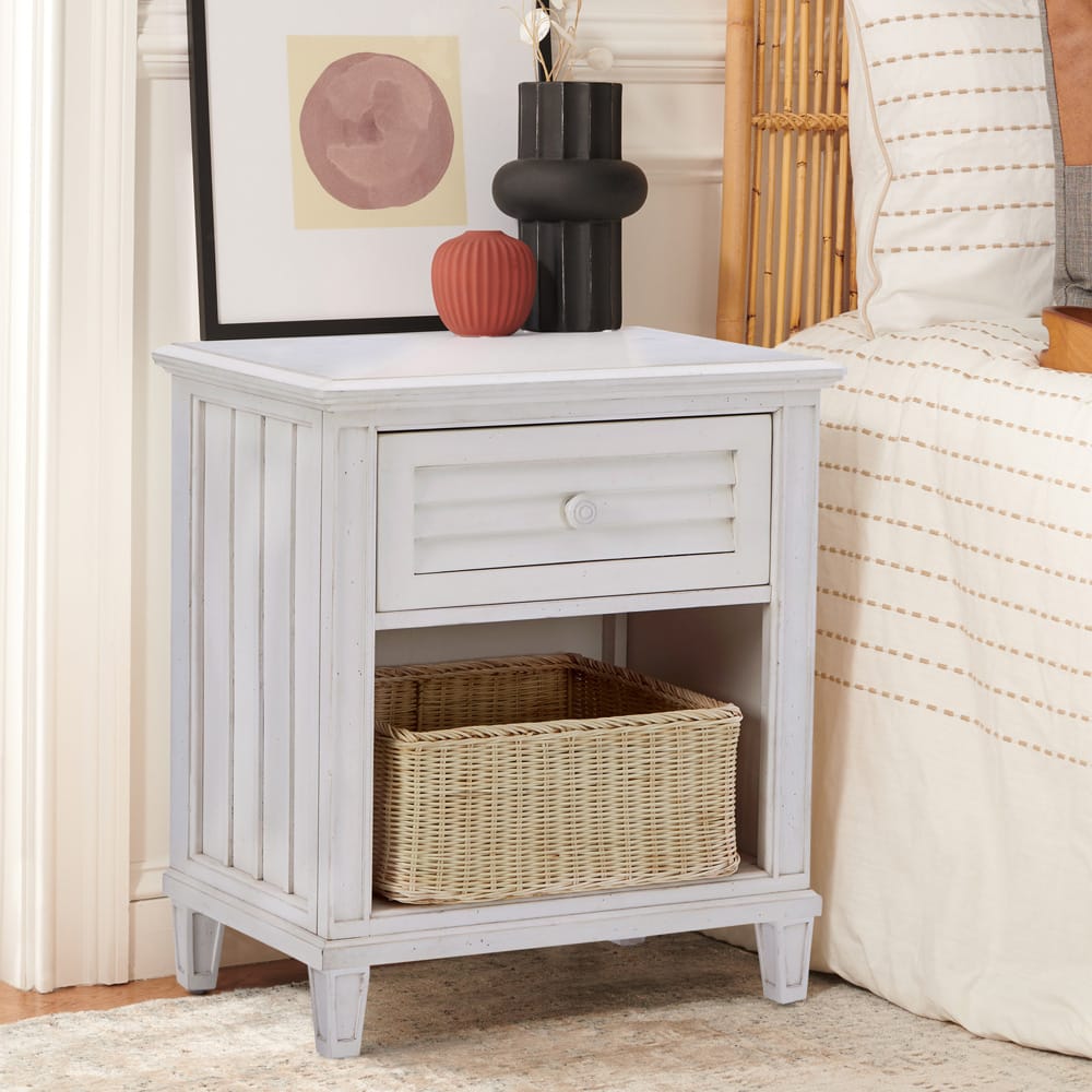 Palmetto Home - Cane Bay One Drawer Nightstand with Basket - 472-355 view 4