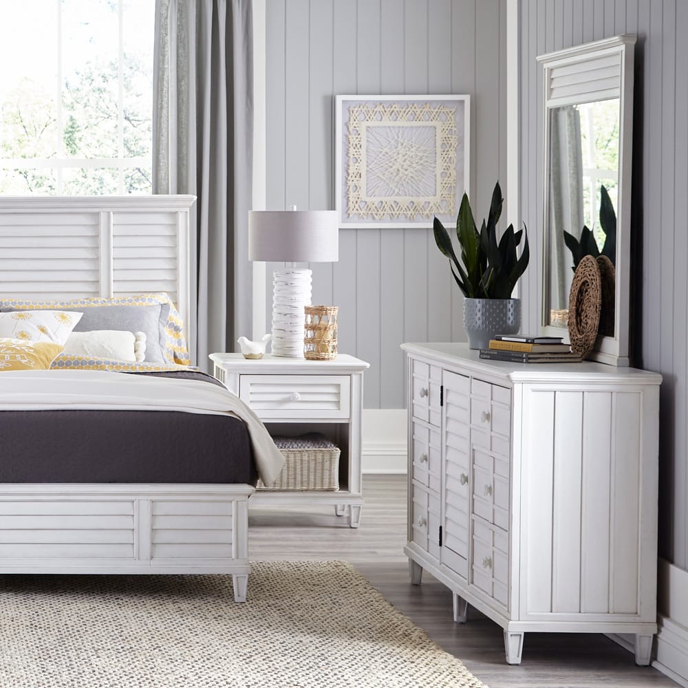 Palmetto Home - Cane Bay One Drawer Nightstand with Basket - 472-355 view 5