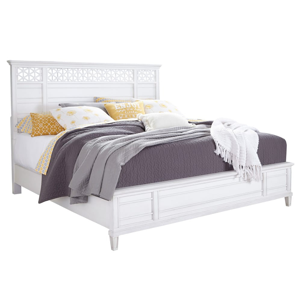Palmetto Home - Cane Bay Queen Fretwork Panel Bed Complete - 472-230C view 1