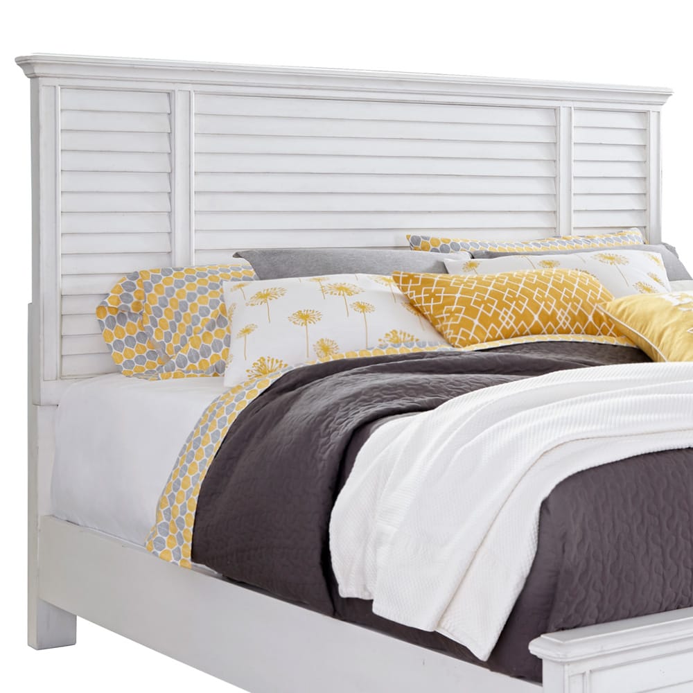 Palmetto Home - Cane Bay Queen Louvered Panel Bed Complete  - 472-210C view 2
