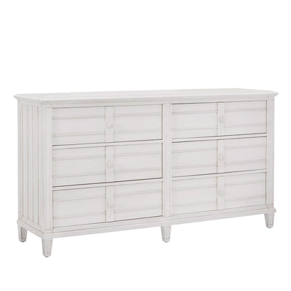 Palmetto Home - Cane Bay Six Drawer Dresser and Fretwork Mirror - 472-145-05 view 2