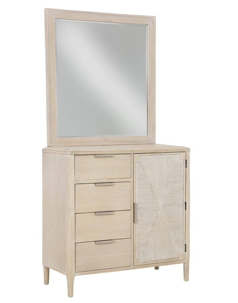 Palmetto Home - Pearl Asymmetrical Door Chest and Landscape Mirror Combo - 230-170-04M2 view 1