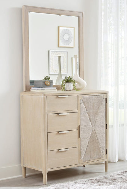 Palmetto Home - Pearl Asymmetrical Door Chest and Landscape Mirror Combo - 230-170-04M2 view 3