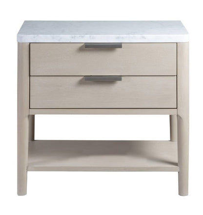 Palmetto Home - Pearl Leg Nightstand with Marble Top and USB Port - 230-3552 view 2