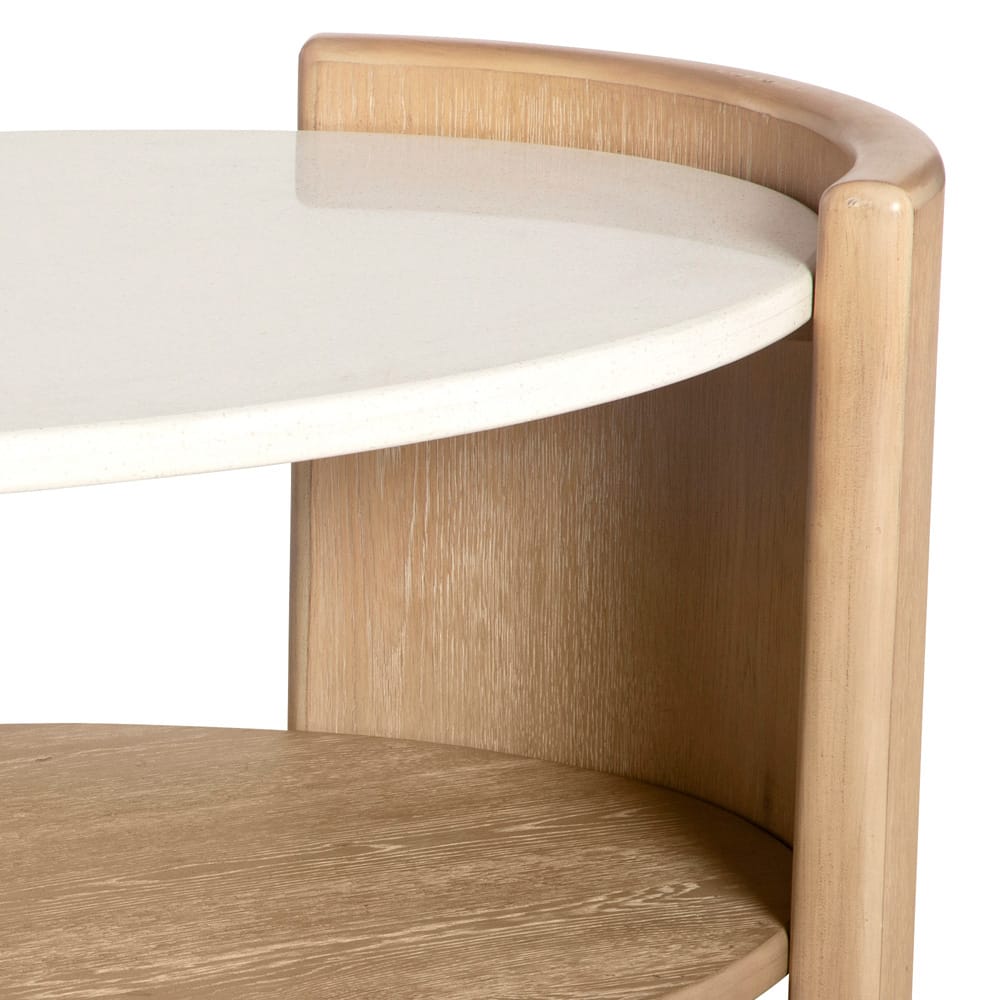 Panama Jack - Melia Oval Cocktail Table with Quartz Top and Casters - 145-805 view 3