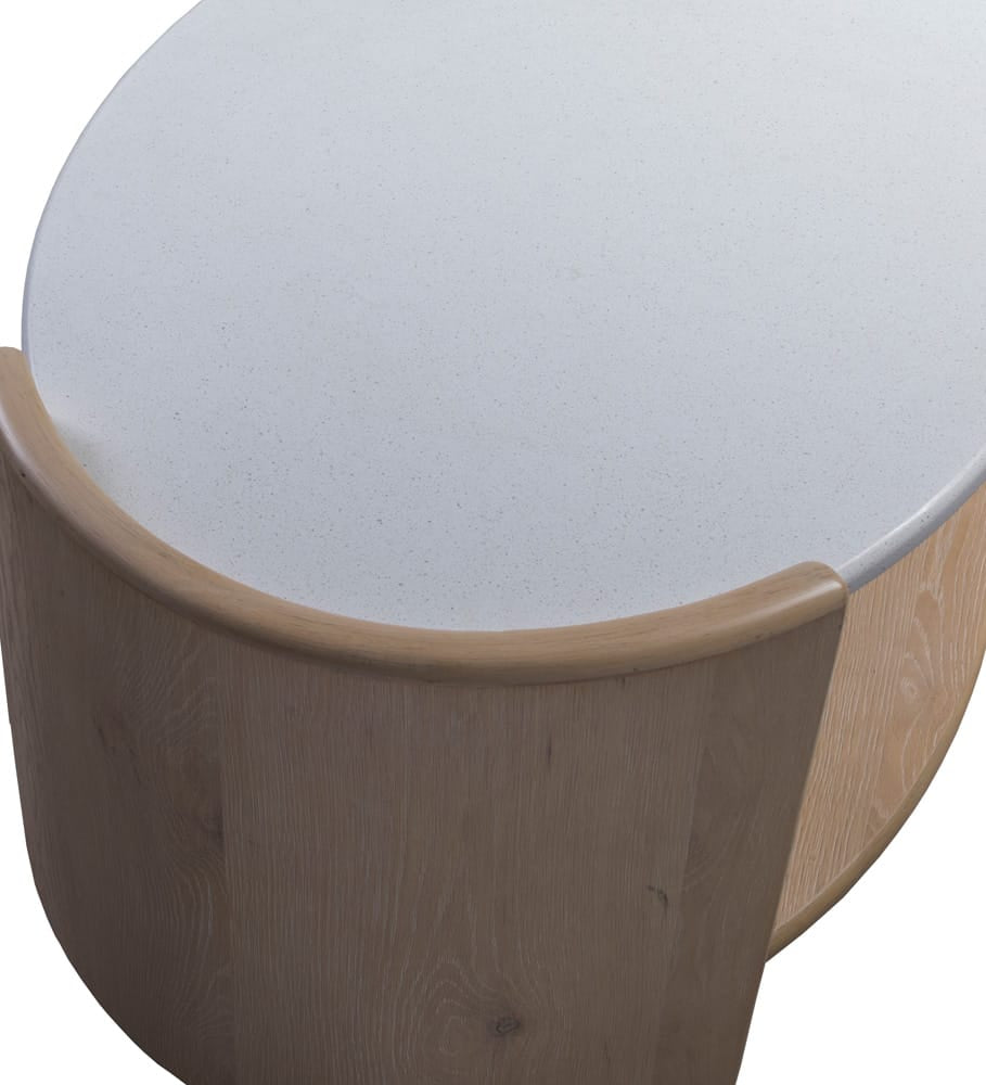 Panama Jack - Melia Oval Cocktail Table with Quartz Top and Casters - 145-805 view 4