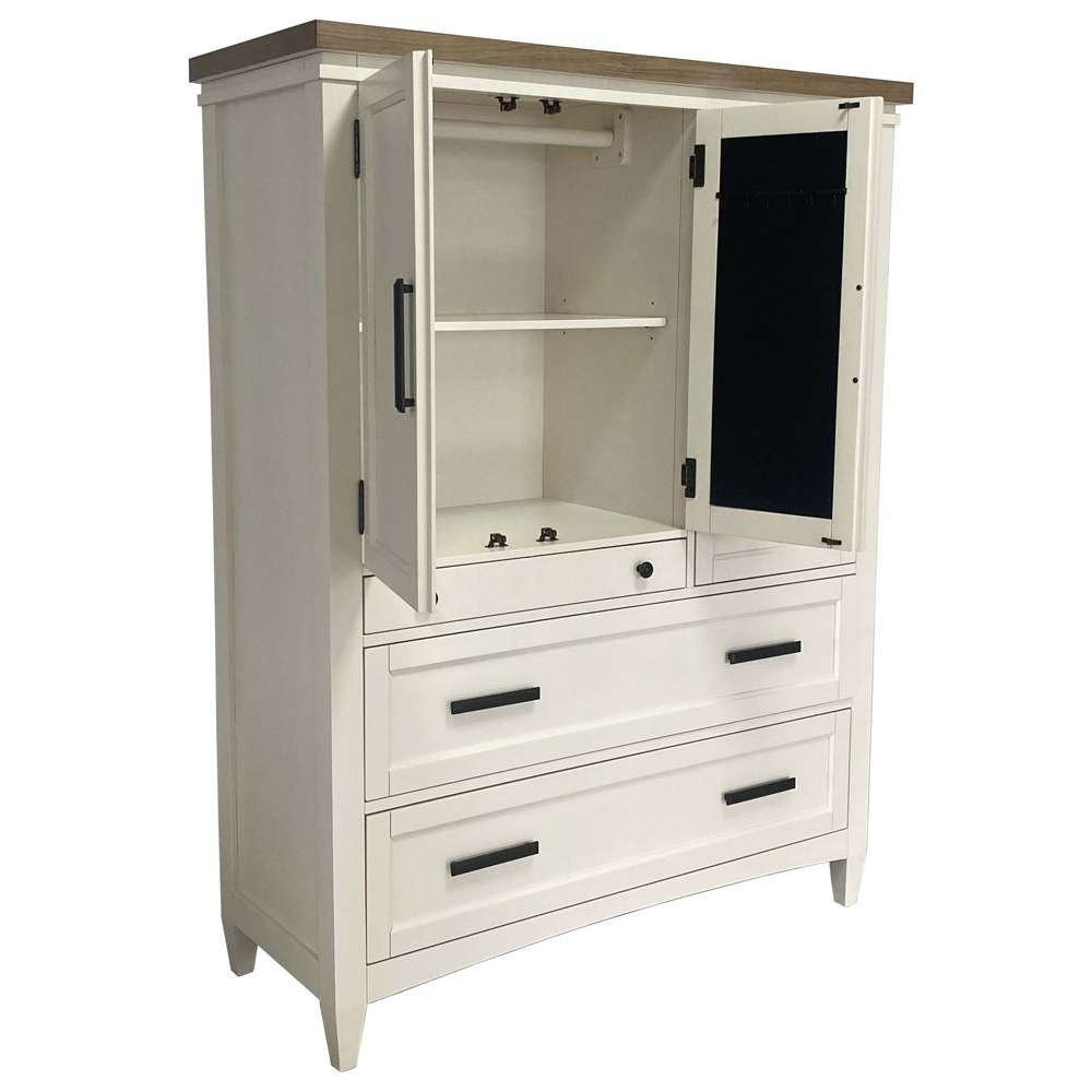 Parker House - Americana Modern Bedroom 2 Door Chest with 7 Drawer and work station - BAME#42507-COT view 4