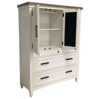Parker House - Americana Modern Bedroom 2 Door Chest with 7 Drawer and work station - BAME#42507-COT view 4