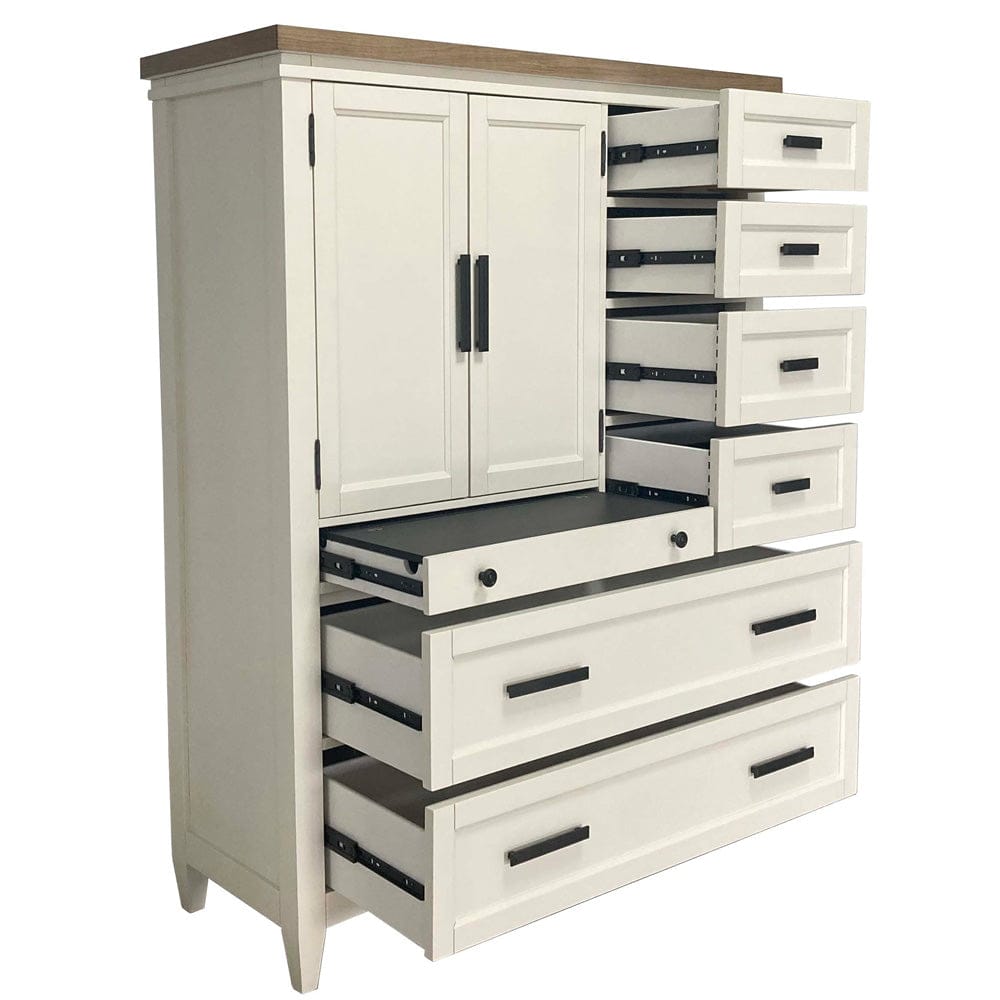 Parker House - Americana Modern Bedroom 2 Door Chest with 7 Drawer and work station - BAME#42507-COT view 9