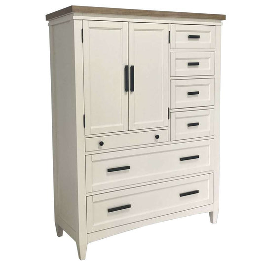 Parker House - Americana Modern Bedroom 2 Door Chest with 7 Drawer and work station - BAME#42507-COT veiw 2