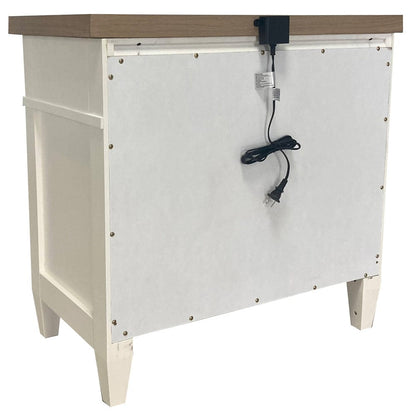 Parker House - Americana Modern Bedroom 3 Drawer Nightstand with charging station - BAME#51303-COT view 5