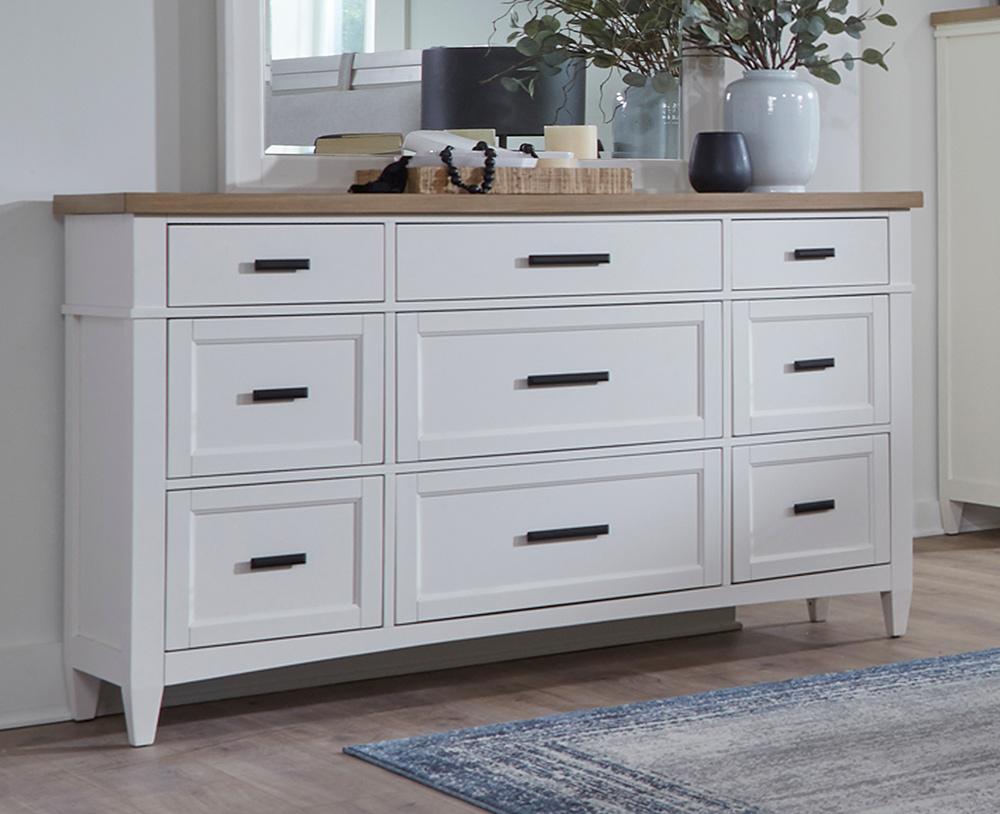 Parker House - Americana Modern Bedroom King Platform Bed 2 Nightstands and Dresser with Mirror - BAME-5PC-1166-DMN2 view 5