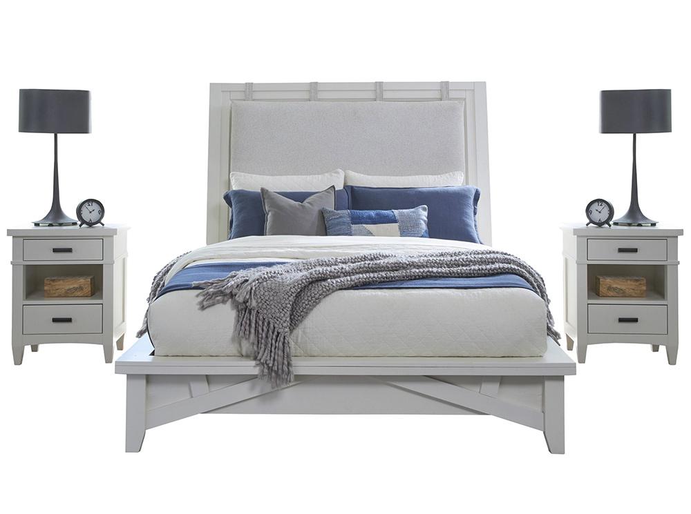 Parker House - Americana Modern Bedroom King Platform Bed with 2 Nightstands - BAME-3PC-1166-N2 veiw 1