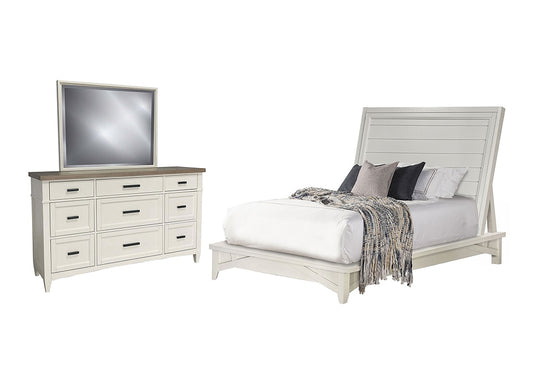 Parker House - Americana Modern Bedroom King Platform Bed with Dresser and Mirror - BAME-3PC-1166-DM veiw 1