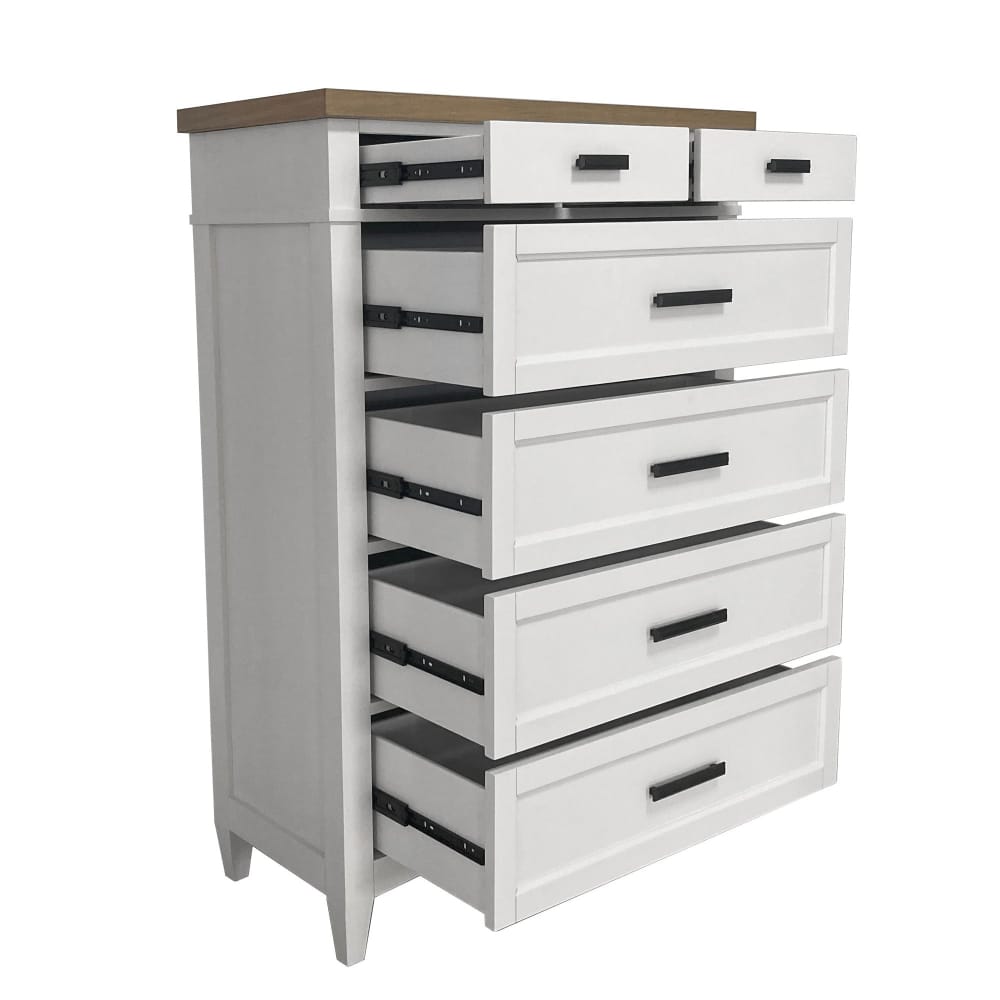 Parker House - Americana Modern Bedroom Queen Platform Bed 2 Nightstands Dresser with Mirror and Chest - BAME-6PC-1150-DMN2C view 13