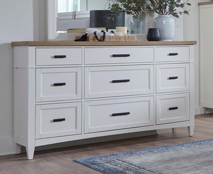 Parker House - Americana Modern Bedroom Queen Shelter Bed 2 Nightstands Dresser with Mirror and Chest - BAME-6PC-1250-DMN2C view 5