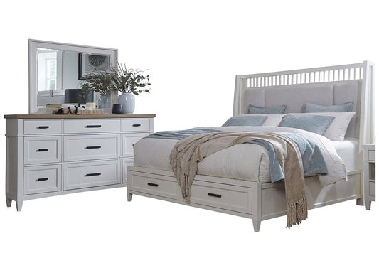 Parker House - Americana Modern Bedroom Queen Shelter Bed with Dresser and Mirror - BAME-3PC-1250-DM veiw 1