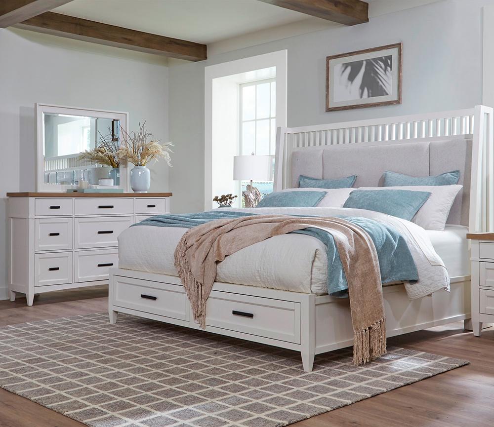 Parker House - Americana Modern Bedroom Queen Shelter Bed with Dresser and Mirror - BAME-3PC-1250-DM veiw 2