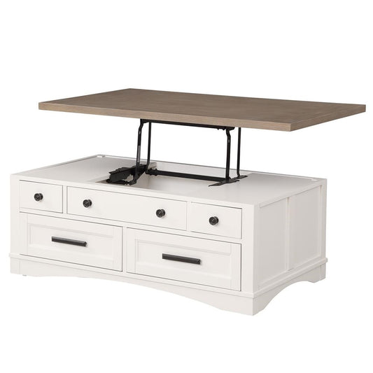 Parker House - Americana Modern Cocktail Table with Lift Top in Cotton - AME05-COT veiw 2
