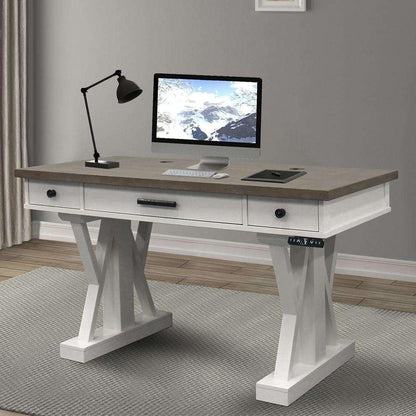 Parker House - Americana Modern Cotton 56 in. Power Lift Desk (from 23 in. to 48.5 in.) - AME256-2-COT veiw 1