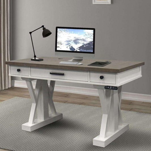 Parker House - Americana Modern Cotton 56 in. Power Lift Desk (from 23 in. to 48.5 in.) - AME256-2-COT veiw 1
