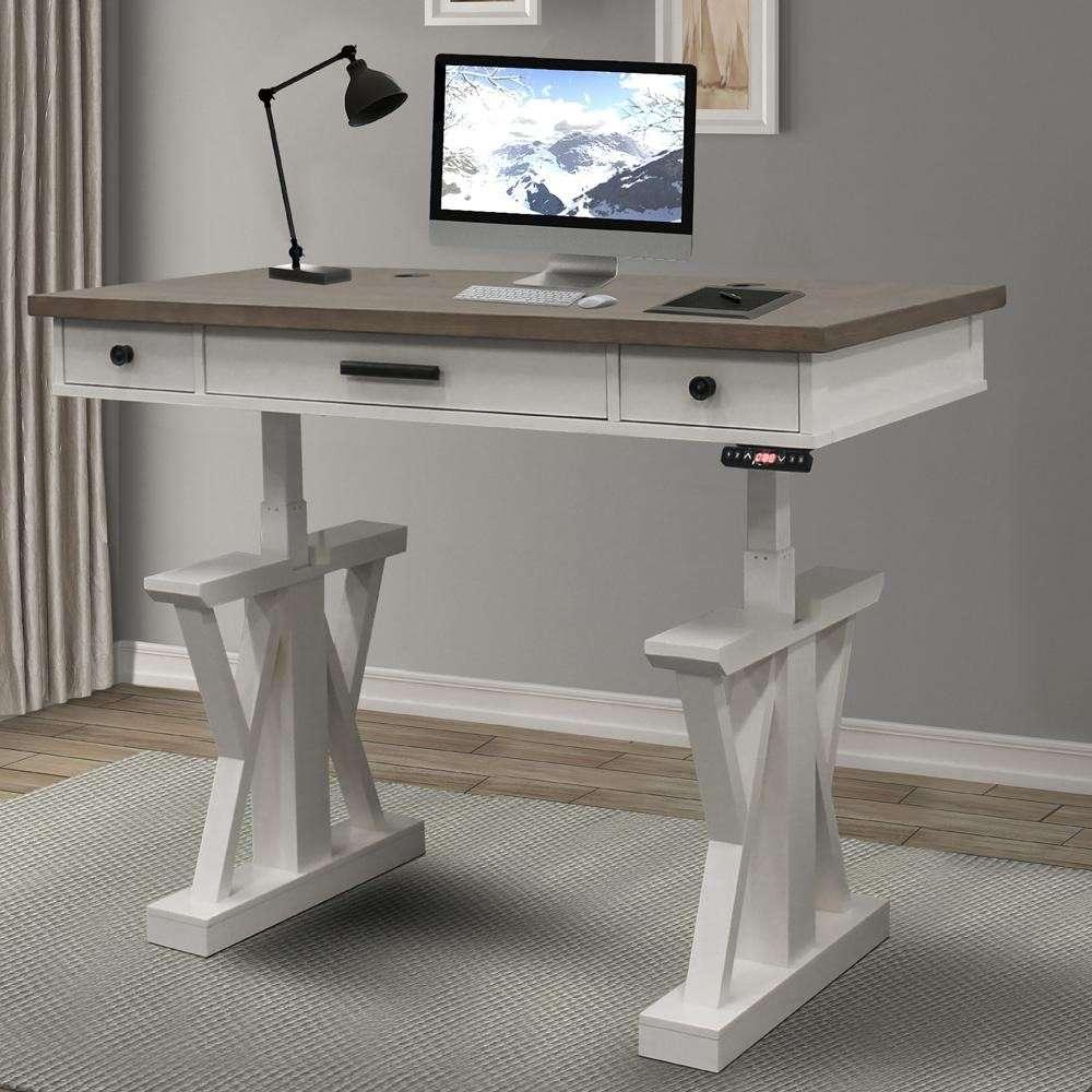Parker House - Americana Modern Cotton 56 in. Power Lift Desk (from 23 in. to 48.5 in.) - AME256-2-COT veiw 2
