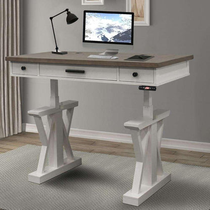 Parker House - Americana Modern Cotton 56 in. Power Lift Desk (from 23 in. to 48.5 in.) - AME256-2-COT veiw 2