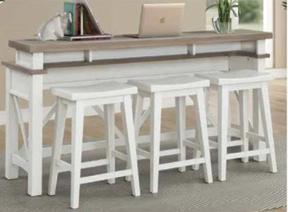 Parker House - Americana Modern - Cotton Cocktail Table with 2 Chairside Tables and Console Table with 3 Stools - AME-7PC-01-06-09-4-COT veiw 8