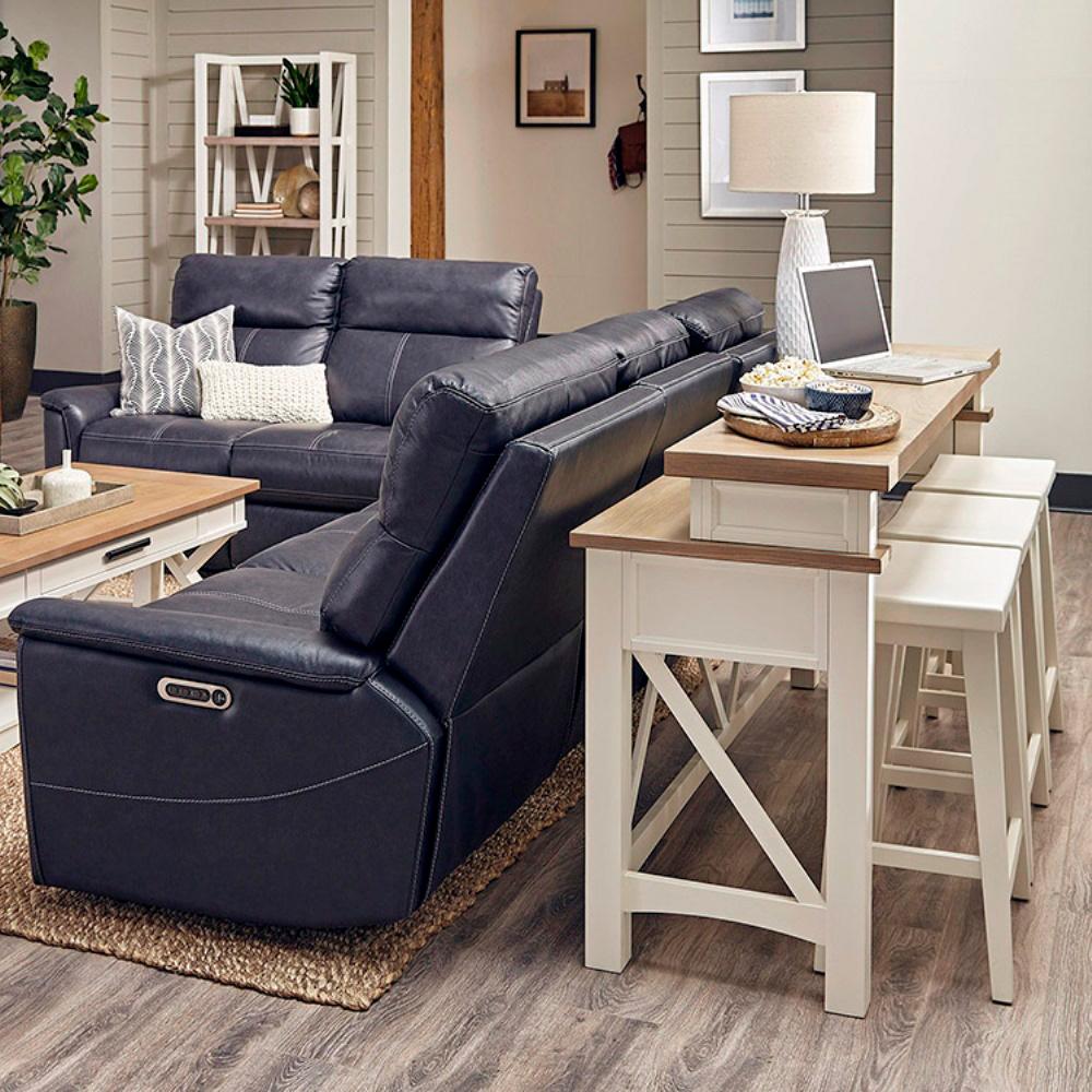 Parker House - Americana Modern - Cotton Cocktail Table with 2 End Tables and Console Table with 3 Stools - AME-7PC-01-02-09-4-COT veiw 7