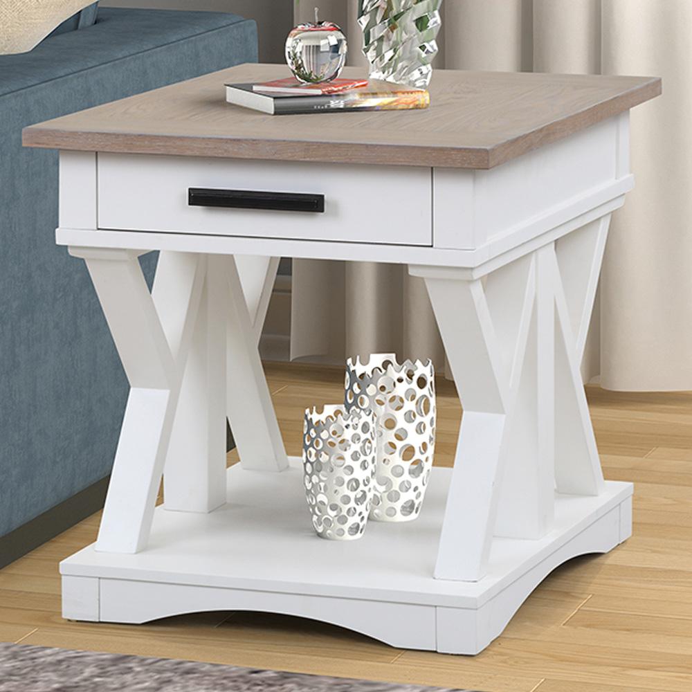 Parker House - Americana Modern - Cotton Cocktail Table with 2 End Tables and Console Table with 3 Stools - AME-7PC-01-02-09-4-COT veiw 11