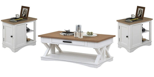 Parker House - Americana Modern - Cotton Cocktail Table with 2 Chairside Tables - AME-3PC-01-06-COT view 1