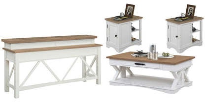 Parker House - Americana Modern - Cotton Cocktail Table with 2 Chairside Tables and Console Table - AME-4PC-01-06-09-COT veiw 1